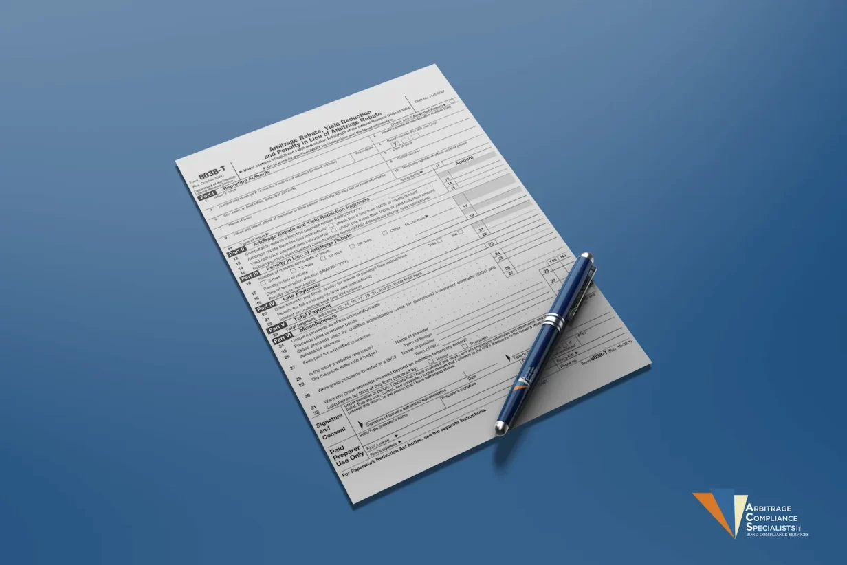 ACS 8038-T - Five-Year Arbitrage Rebate Reporting Requirements